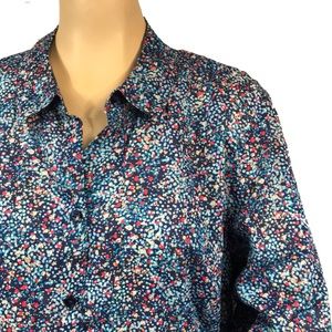 2X (20-22) Coldwater Creek Semi Sheer Button Down